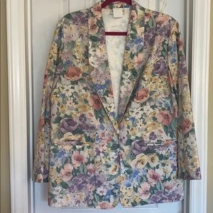 Pastel floral blazer vintage